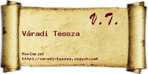 Váradi Tessza névjegykártya